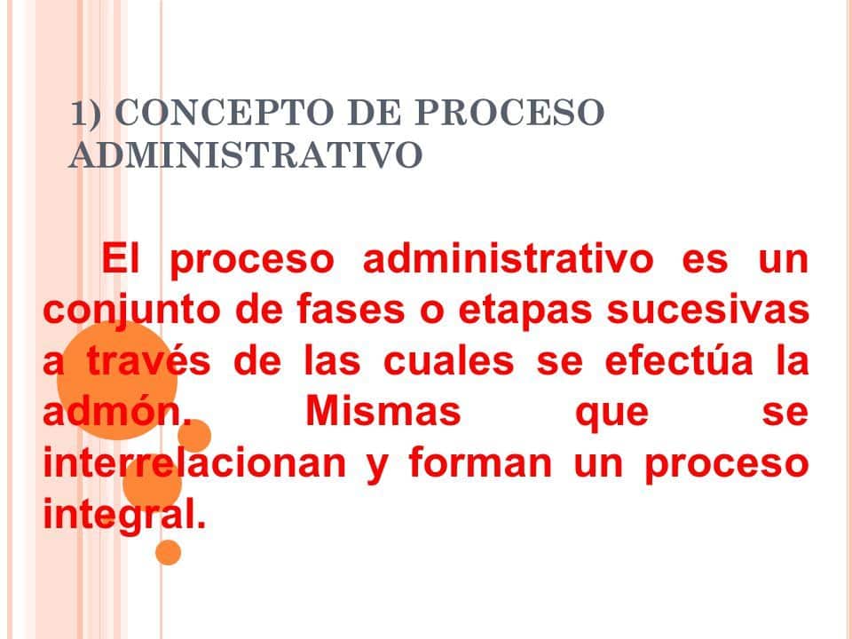 concepto proceso administrativo