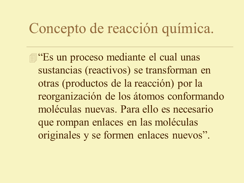 reaccion quimica
